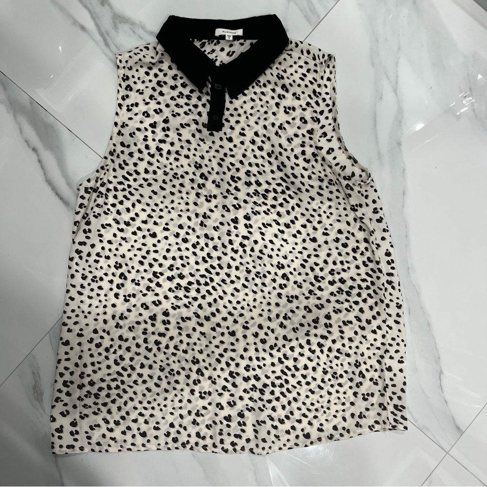 Cheetah Sleeveless Blouse